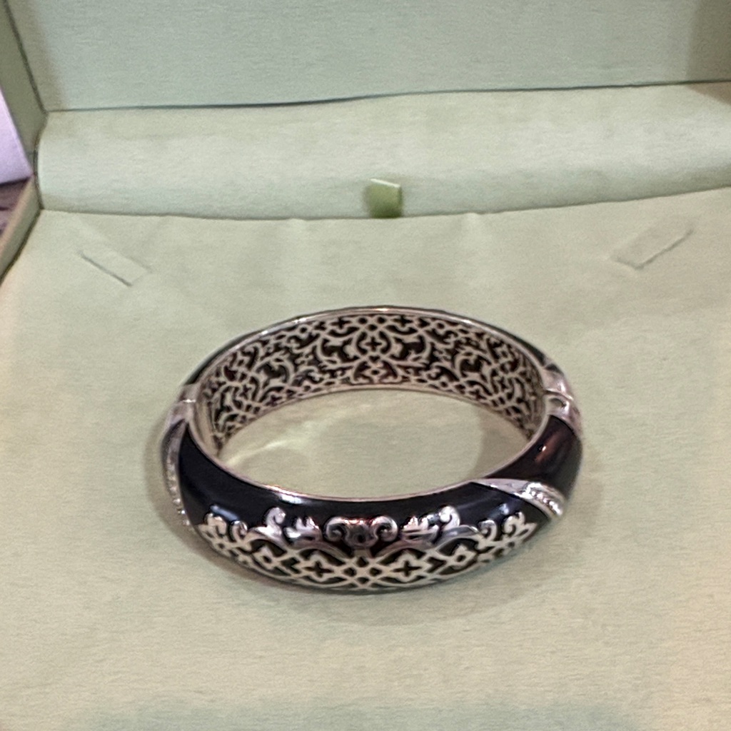 Brighton Silver And Black Intricate Bracelet
